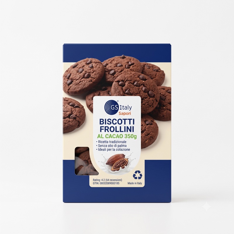 Biscotti Frollini al Cacao 350g