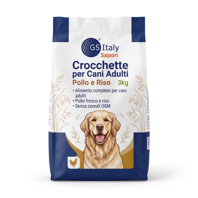 Crocchette per Cani Adulti Pollo e Riso 3kg