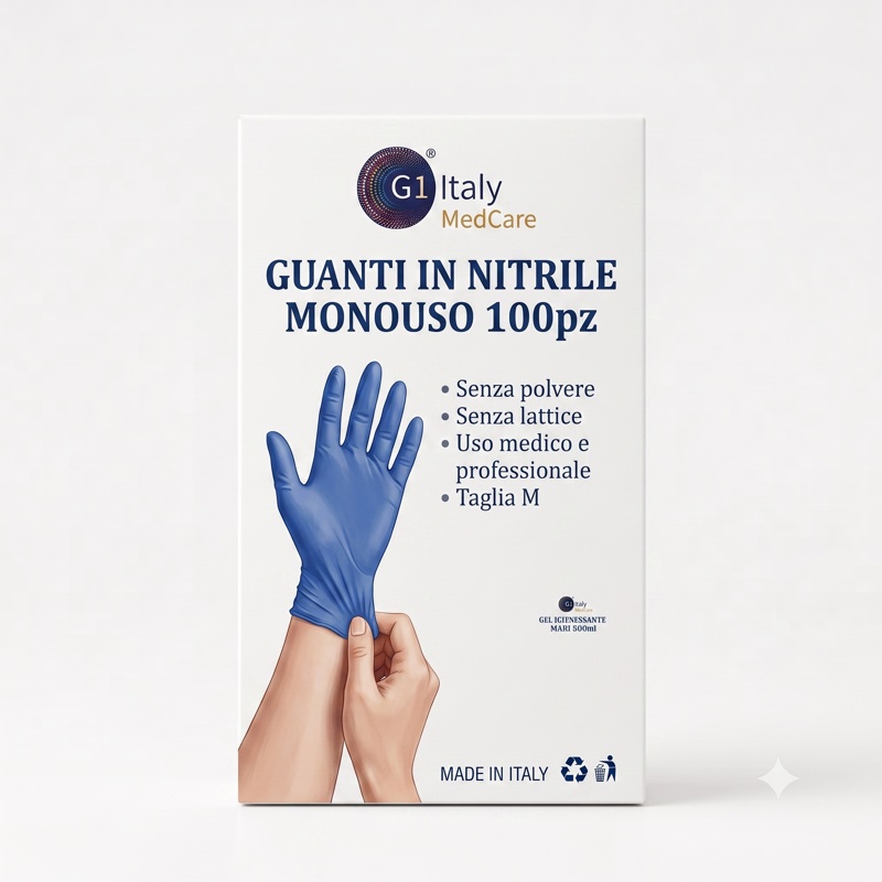 Guanti in Nitrile Monouso Taglia M 100pz