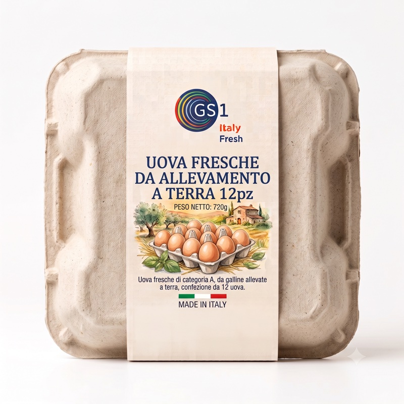 Uova Fresche da Allevamento a Terra 12pz