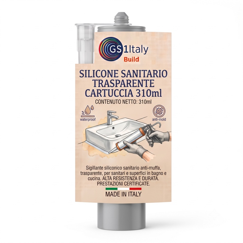 Silicone Sanitario Trasparente Cartuccia 310ml